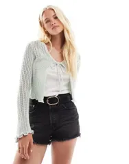 【送料無料】 コットンオン レディース カーディガン アウター Cotton On open knit cardigan in mint GELATO MINT