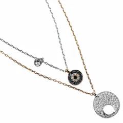 スワロフスキー ネックレス ペンダントセット レディース シルバー ブルー イーブルアイ お守り 重ね付け SWAROVSKI CRYSTAL WISHES PENDANT EVIL EYE MONT/CRY/MIX 5272243