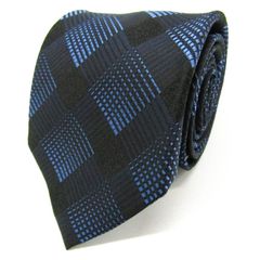 メイル&コー ブランド ネクタイ チェック柄 格子柄 シルク PO  メンズ ネイビー MALE & Co 【中古】