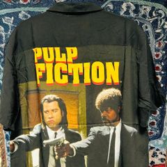 パルプフィクション デザインシャツ 映画T お洒落 メンズ 新品 L XL PLUP FICTION 半袖シャツ 映画 個性的 お洒落 デザイン 夏 レトロ 個性的 奇抜  攻め 前衛的 ビンテージリプリント vintage riprint 古着