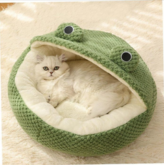 猫ハウス 40*40CM ペットベッド ドーム型 犬 猫 ベッド 冬 おしゃれ ハウス 暖かい ふわふわ ネコベッド クッション 小型犬 キャットハウス
