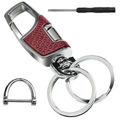 スマート 車 車 キー 自転車 家の鍵 バイク キーホルダー キーホルダー キーホルダー ダブル 高い耐久性 金属製 キーオーガナイザー リング 鍵 カラビナ 便利 人気 おしゃれ メンズ デザインFT-QCYSG キーリング [roseddy]のサムネイル