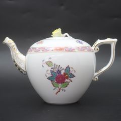 IT85GRTP1Z2K HEREND ヘレンド ポット ティーポッド 薔薇 ローズ 蕾 食器 インテリア ホワイト ゴールド ボタニカル フラワー テーブルウェア キッチン