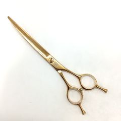 【SVANS.スバンス】ギザ刃カーブ トリミングシザー メガネ 右利き トリマー ペット 6.5インチ 中古 sc2155
