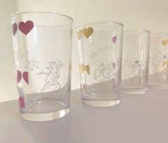 鳥獣戯画のLOVE満タン☆グラス(4個set)
