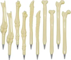 【数量限定】油性ボールペン 黑 0.5mm 10本セット ドクターペン ハロウィンボールペン おしゃれ 骨ペン 可愛い 面白い プレゼント 文房具 筆記用 手帳用ボールペン 骨のボールペン 医師 看護師 理科室 クリニック お祝い ギフト Maydahui 入