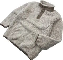 UNIQLO White Mountaineering ユニクロ ホワイトマウンテニアリング ボア フリース スナップ ジャケット オフホワイト メンズ S ■S3796