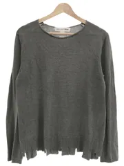 COMME des GARCONS SHIRT コムデギャルソンシャツ 17SS 裾カッティングアクリルニットセーター グレー Sのサムネイル
