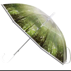 新品　傘 森 林 木漏れ日 自然柄 おしゃれ レディース 長傘 雨傘　2080