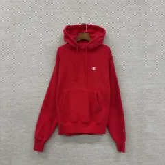 Champion(チャンピオン) リバースウィーブ 刺繍ロゴ 裏起毛 フード付きTシャツ 100 C01353