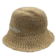 miumiu 麦わら帽子　ミュウミュウ miu MIU ミュウミュウ ハット 帽子 バケハ ラフィアハット