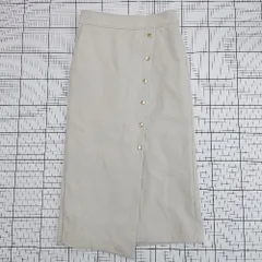 ◇ ⊇ アパートバイ カジュアル ロング フロントボタン フロントボタンスカート サイズL グレージュ系 レディース E  【1508060019363】