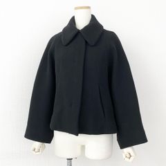 美品　クロエ　ジップアップケープ　ポンチョ　ブラック　ウール　34 美品クロエジップアップケープポンチョブラックウール34
