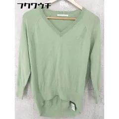 ◇ URBAN RESEARCH DOORS アーバンリサーチ Vネック 長袖 ニット セーター サイズOne グリーン レディース 【中古】 【1002801923303】