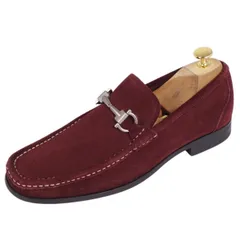 美品 サルヴァトーレ フェラガモ Salvatore Ferragamo ローファー モカシン ホースビット スウェードレザー シューズ メンズ 7EE(25.0cm相当) ボルドーのサムネイル