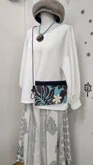 サコッシュ　ポシェットスマホポーチ　ハワイアンAlohamerry　ハンドメイド