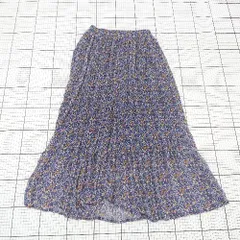 ◇ ⊂ chocol raffine robe ショコラ フィネ ローブ 花柄 ロング ギャザー スカート サイズF ネイビー レディース E  【1508260062749】のサムネイル