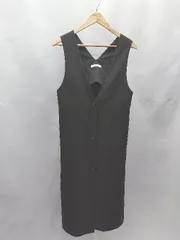 ◇ Θ JOURNAL STANDARD relume Vネック ロング ワンピース サイズF ブラック レディース E  【1412260026857】