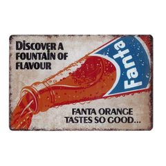 Fanta ファンタ レトロ看板 ブリキ看板 - メルカリ
