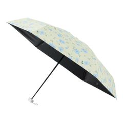 【数量限定】折りたたみ傘 日傘 小型 超軽量 一級遮光 UV 【ムーンバット】エスタ 晴雨兼用花柄 30205-22-50-50 イエロー