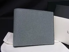 ■新品■未使用■ Valextra ヴァレクストラ レザー 二つ折り 財布 ウォレット 札入れ メンズ ブルー系 AS6726 のサムネイル