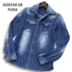 ゴスタール　ジ　フーガ　サイズ46 チェックシャツ　ブルー ゴスタール ジ フーガ サイズ46 チェックシャツ ブルー - トップス