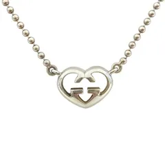 GUCCI グッチ インターロッキングG ハート ネックレス ペンダント アクセサリー ジュエリー SV925 シルバー