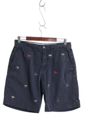 【お得なクーポン配布中!】 ポロ ラルフローレン 総柄 チノ ショートパンツ メンズ 30 / ショーツ ストレッチ 短パン ノータック アーミー タイプ フラッグ モノグラム