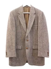 スタッフォード 2釦 肘革 エルボパッチ ウール 100% オールシーズン ブレザー ジャケット 3XL 春 レザー エルボーパッチ付 GYPSY \u0026 SONS ⁄ ウール ジャケット L