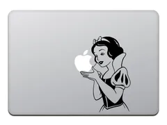 【在庫セール】マックブック ステッカー シール Air/Pro 白雪姫 プリンセス MacBook ノーマル 13インチ カインドストア ブラック M841-13-B