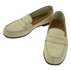 J.M. WESTON / ジェイエムウエストン | VERSAILLES PANNA AND GOLD BOXCALF レザー コインローファ | 5/E | アイボリー | レディース