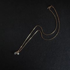 Ouca（ウーサ）ネックレス／10KYG*ハーキマークォーツ＋淡水パールネックレス