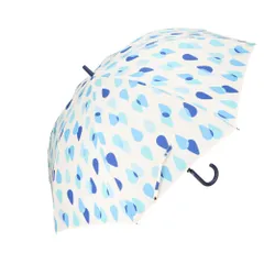 ☆ サークルドロップスカイ ☆ amusant sous la pluie 大きな長傘 65cm 傘 レディース 大きめ 65cm 長傘 雨傘 ワンタッチ傘 ジャンプ傘 レディース amusant sous la pluie グラスファイバー骨 カサ かさ