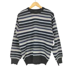 ユーズドフルギ USED古着 {{EVERMEN}}ボーダー柄 3Dニット セーター メンズ JPN：L 