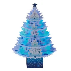 【メール便】CHRISTMAS グリーティングカード メロディ JXPM23-4 クリスマスカード 立体 白ラメツリー サンリオ プレゼント ポップアップ グッズ 