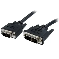 StarTech.com 2m DVI - VGA変換ディスプレイモニターケーブル DVI-A(オス) - ミニD-Sub15ピン(オス) DVIVGAMM2M 1