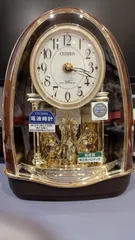 CITIZEN 4RN414-023 バルドリーム 電波置時計 リズム時計 メロディ ブラウン 美品