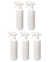 新品 ノーブランド品 スプレーボトル アルコール対応 次亜塩素酸水対応 霧吹き 噴霧器 500ml 5本セット ボトル 容器 スプレー ディスペンサー アルコール 除菌 遮光 白 高密度ポリエチレン 均質性高い細かいミスト 遮光性高い