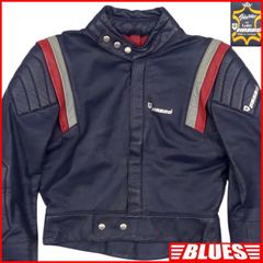 HARRO ハロ レーシングジャケット XL ネイビー 赤 ドイツ製 80sヴィンテージ 42 レザー レザーライダースジャケットXL一覧←SEULB屋着古← X7855