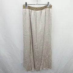 ◇ Θ green label relaxingUNITEDARROWS ウエストゴム ロング フレア スカート サイズ表記なし グレージュ系 レディース E  【1507030009489】