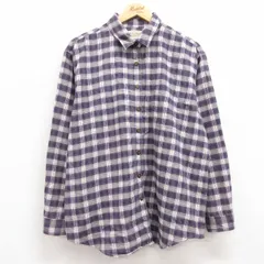 古着 セントジョンズベイ 長袖 シャツ レディース 00s 大きいサイズ 紫他 パープル チェック 24jun03 中古 ブラウス トップス
