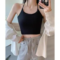 送料無料 ブラトップ 背中 セクシー 胸パッド付き インナー ブラタンクトップ ブラキャミソール ワイヤレスブラ/ クリスマス 冬 プレゼント