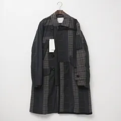 □極美品□《2021SS》sacai サカイ チェック パッチワーク オーバー 