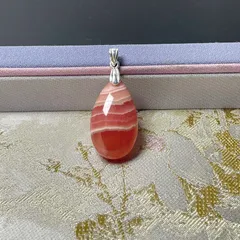 夢色 EU製 ★インカローズペンダント★パワーストーン アクセサリー 天然石 幸運 高級 ギフト プレゼント2 約25*14.5*7.6mm ZB8143