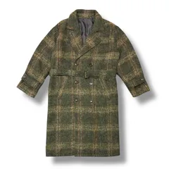 STUSSY 23AW MOHAIR TRENCH COAT モヘア ダブルブレスト トレンチコート ステューシー 115732 グリーン系 M 91789A0のサムネイル