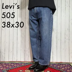 リーバイス Levi's 505 W38 L30（実寸W38 L27） ジーンズ デニムパンツ 良色 良サイズ REGULAR FIT レギュラーフィット ワイドバギー ショートレングス ストーンウォッシュ インディゴブルー メンズ 20202885