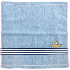 【新品】 デニム風W/T 釣り 942289 わちふぃーるど 猫のダヤン ウォッシュタオル ハンカチタオル レディースタオル 猫 ねこ かわいい おしゃれ