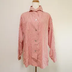 #spc イッセイミヤケ ISSEYMIYAKE シャツ ブラウス M 赤 白 ストライプ レディース [821887]のサムネイル