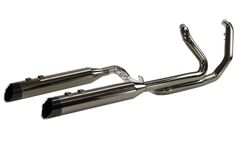 Khrome Werks クローム ワークス 2-INTO-2 クロスオーバーヘッダー M8 ツーリングモデル用 ブラッククローム/エッジエンド丨1800-2482