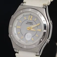 稼動 カシオ ウェーブセプター シルバー文字盤 電波ソーラー LWA-M142 レディース腕時計 OGH 2000000 NSK